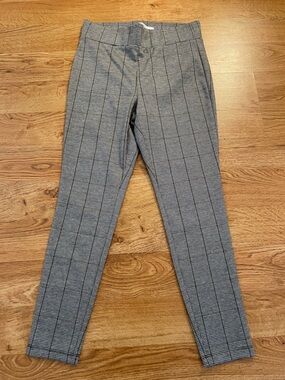 LOFT Glen Plaid Straight Leg Pants Petite SP Black Brown Work Career